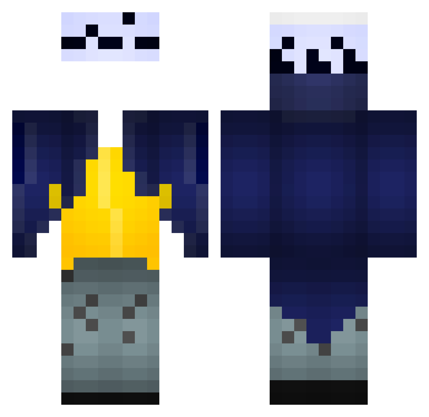The_Pog_Mcnugget Minecraft skin, front and back view