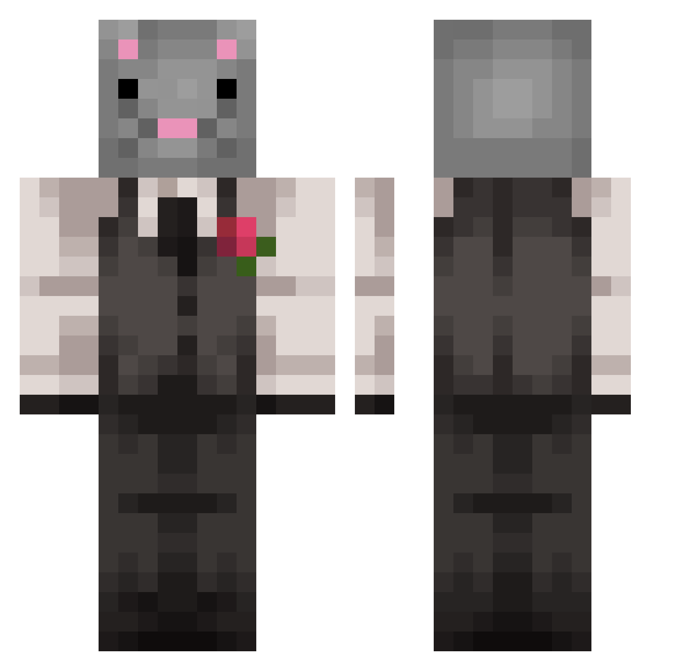Le__Nathan Minecraft skin, front and back view