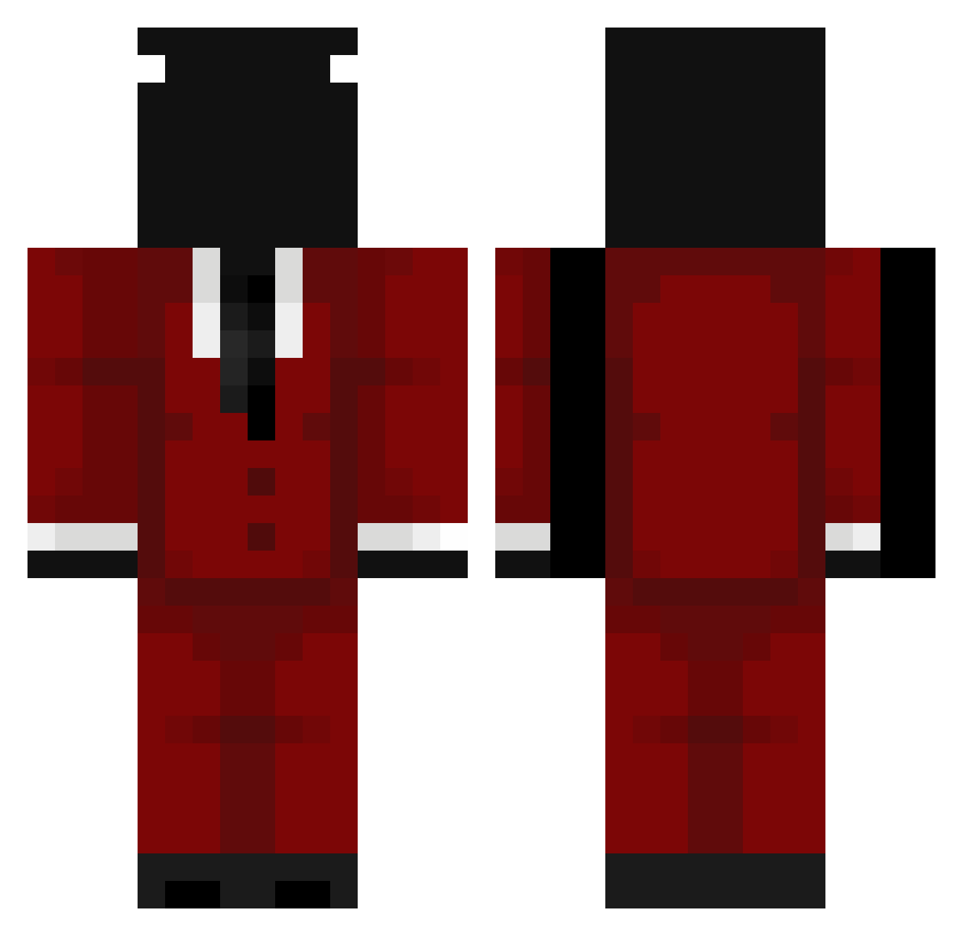 SHOT1DUDE Minecraft skin, front and back view