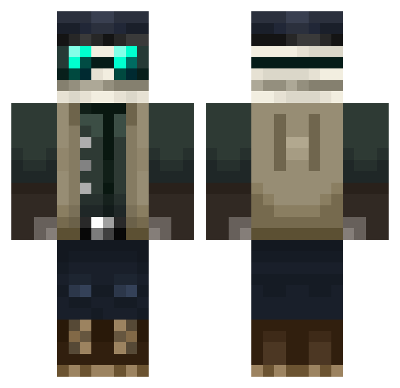 Blake_Remon Minecraft skin, front and back view