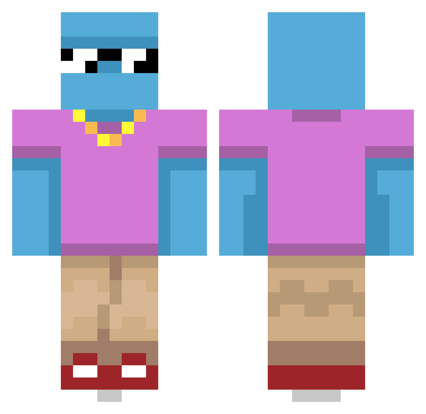 spyeIsDead Minecraft skin, front and back view