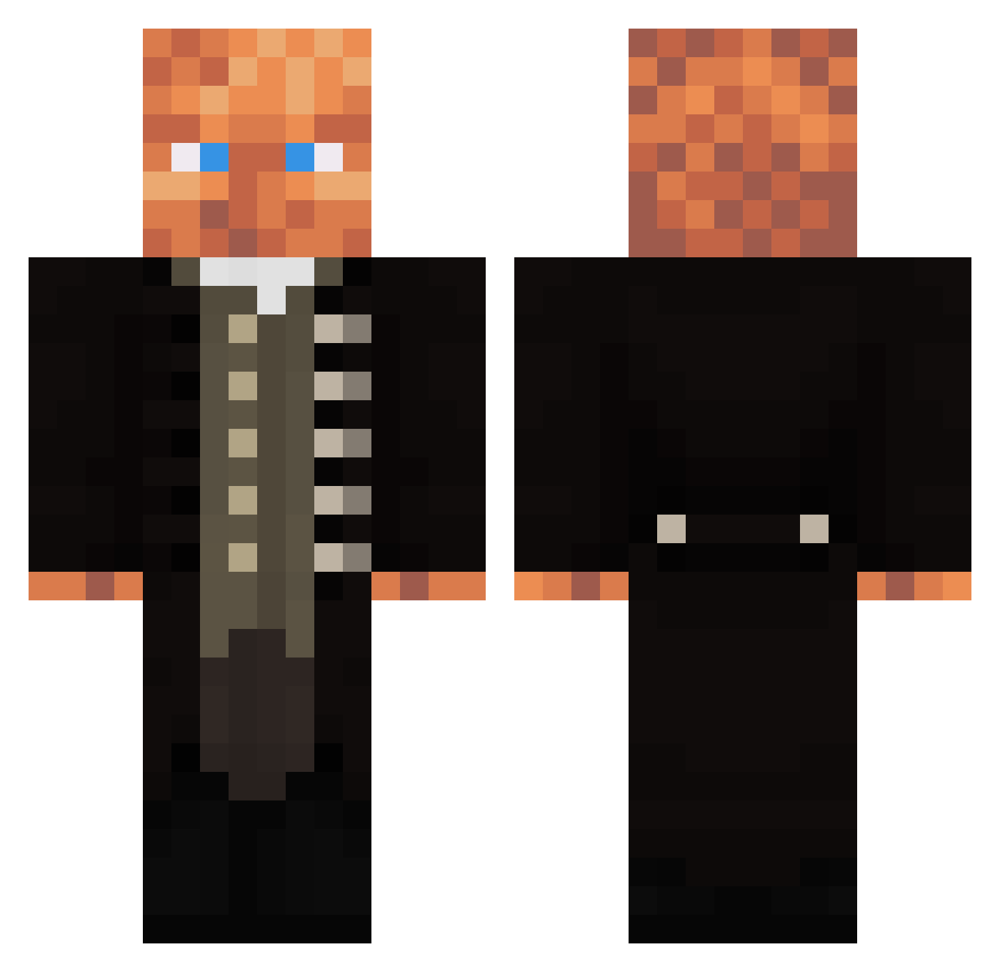 GregSinOfGreed Minecraft skin, front and back view