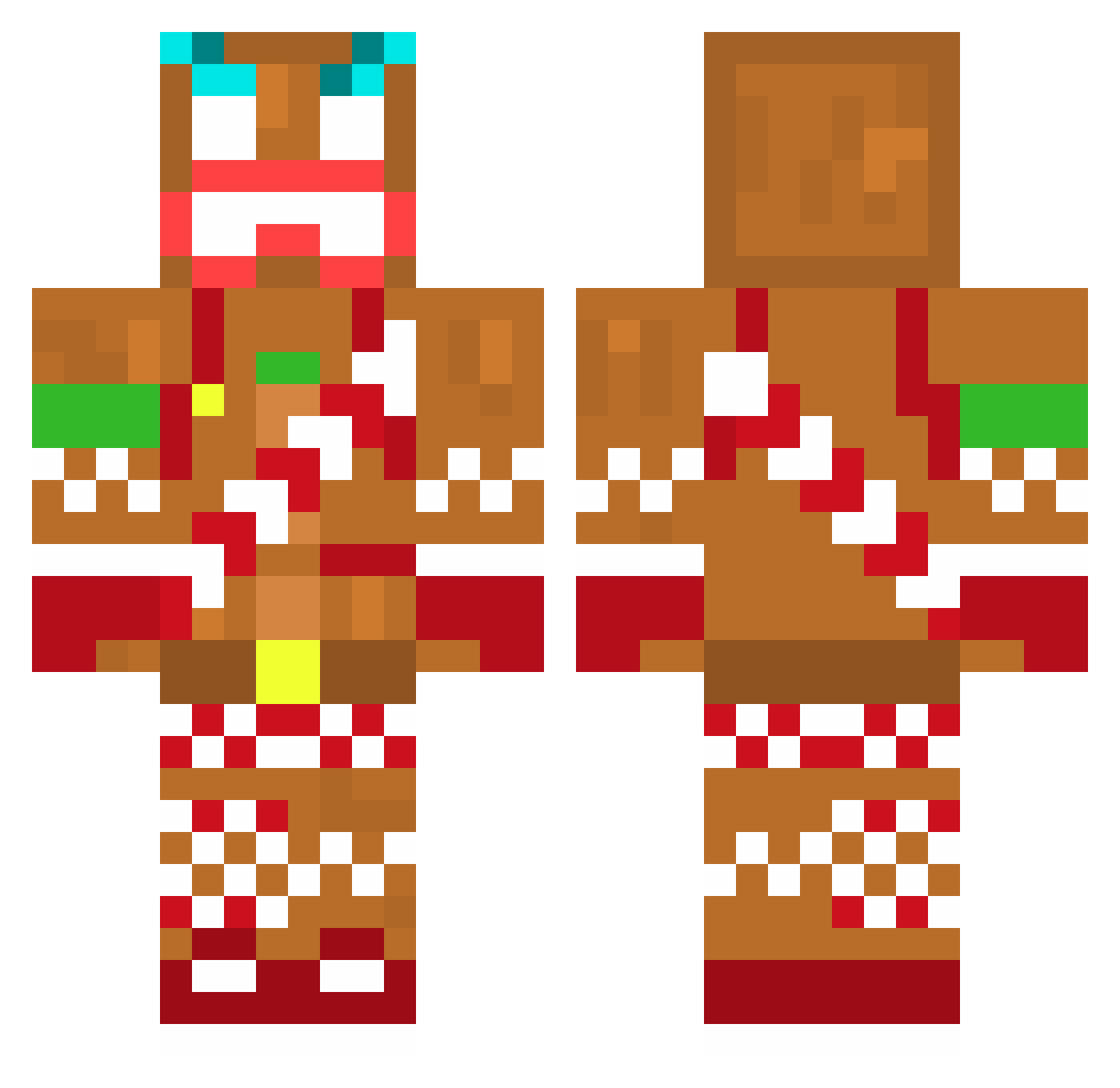 robinho19 Minecraft skin, front and back view