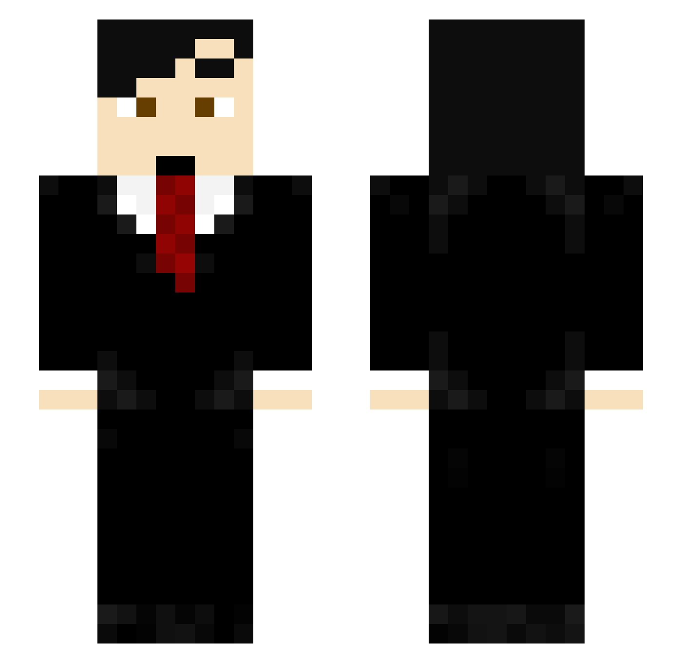 Solris Minecraft skin, front and back view