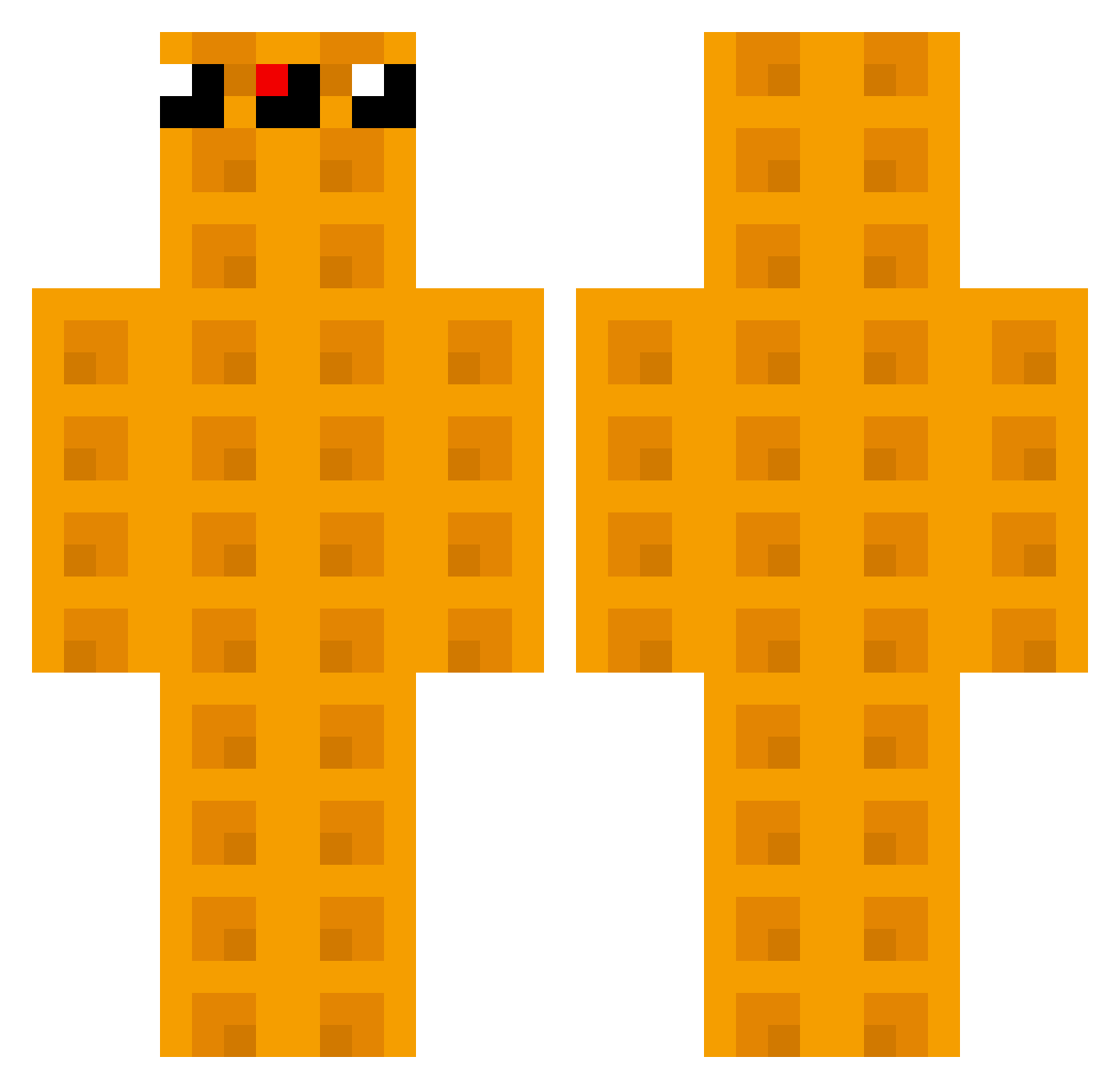 Fahsa Minecraft skin, front and back view