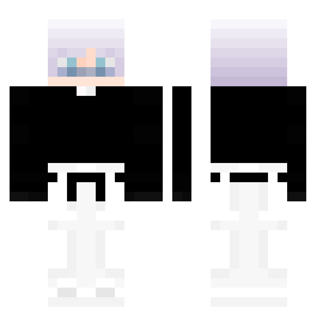 Rebi05 Minecraft skin, front and back view