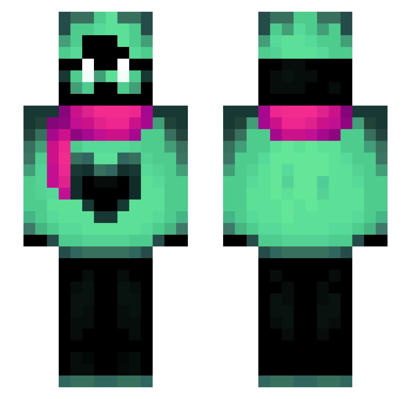LostSignal_ Minecraft skin, front and back view