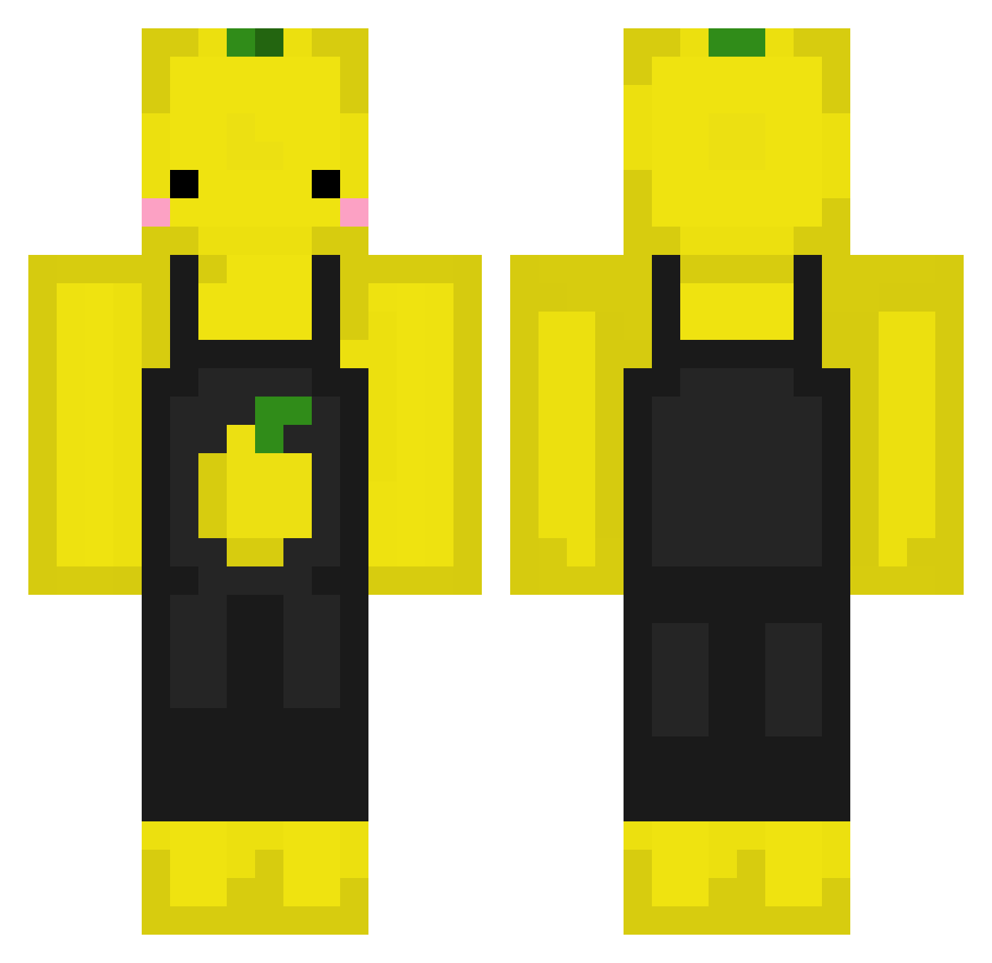 Emmanems131 Minecraft skin, front and back view