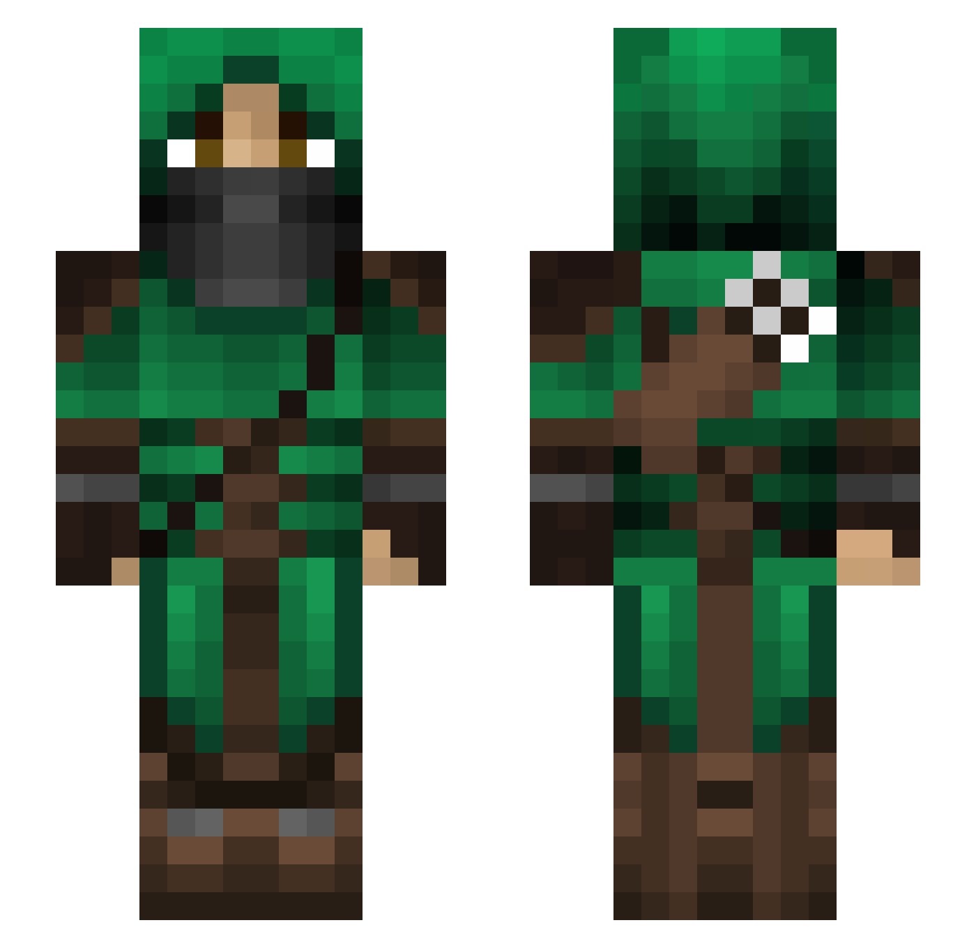 braeze Minecraft skin, front and back view