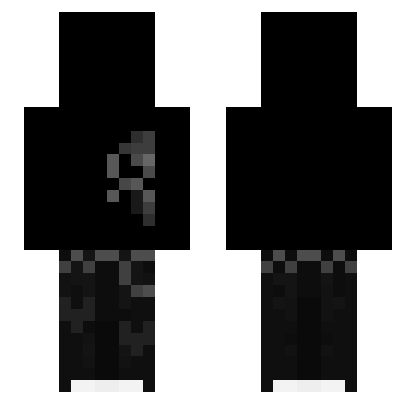 T_argets Minecraft skin, front and back view