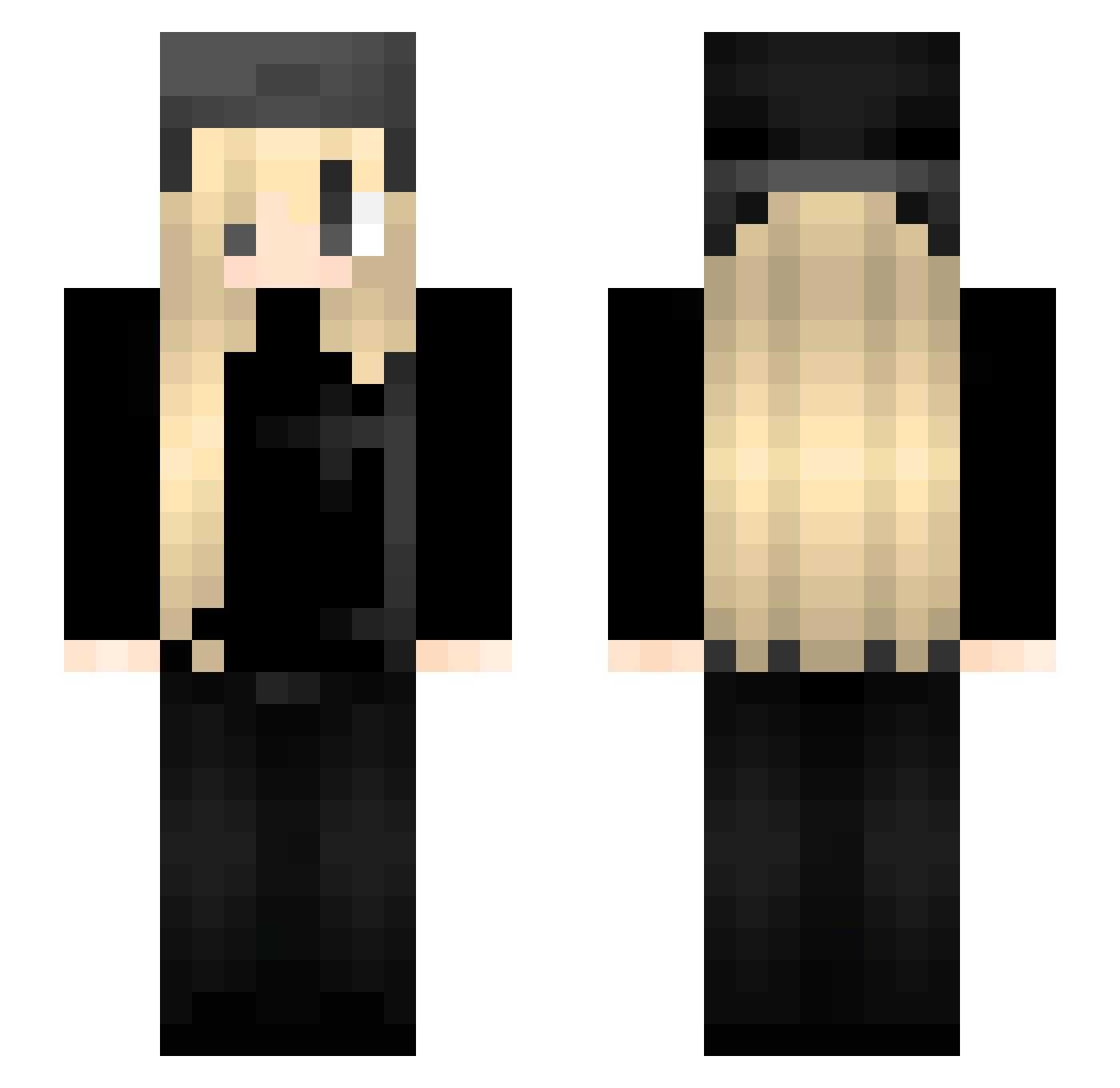 Zyqros_ Minecraft skin, front and back view