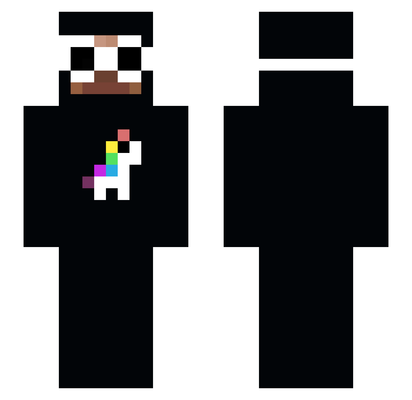 PIERUU Minecraft skin, front and back view
