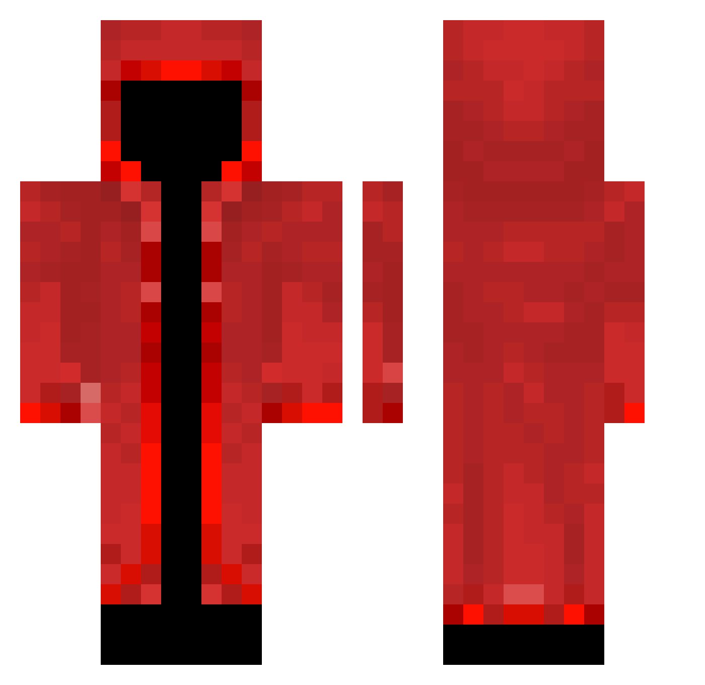 Saddalk Minecraft skin, front and back view