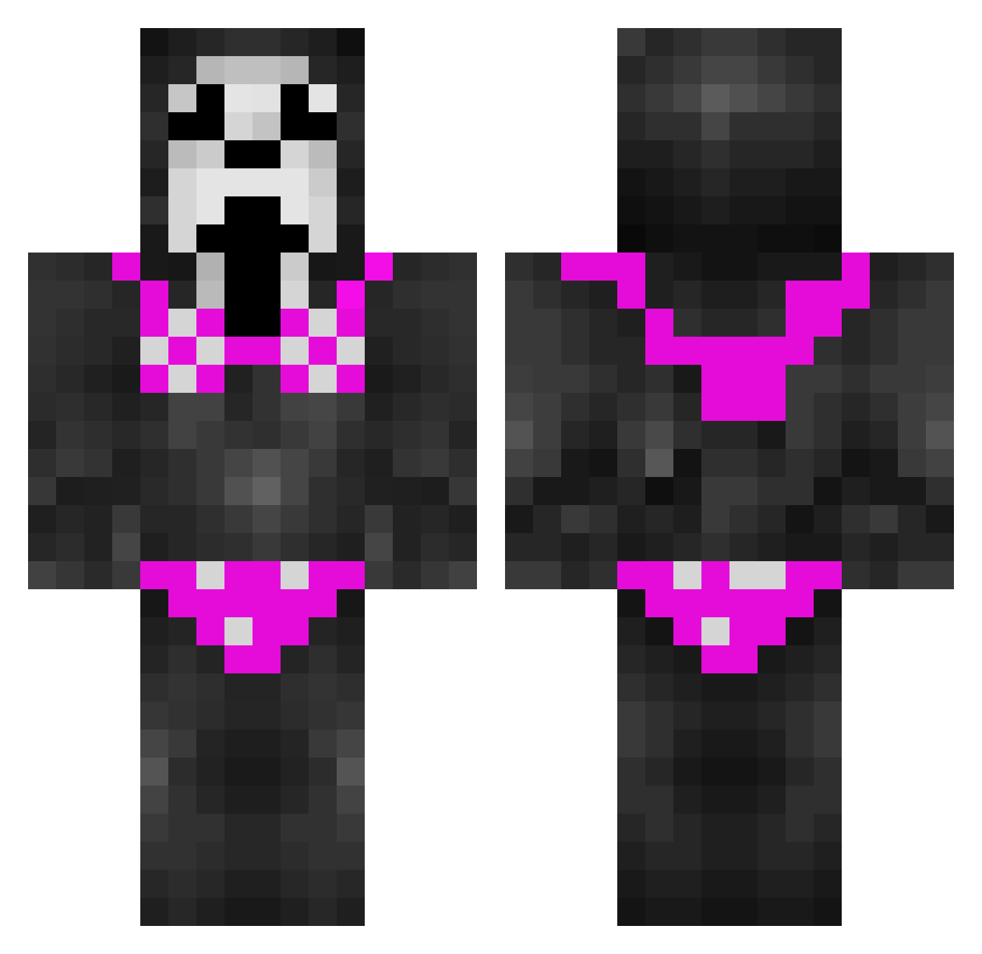 xanaxior1337 Minecraft skin, front and back view
