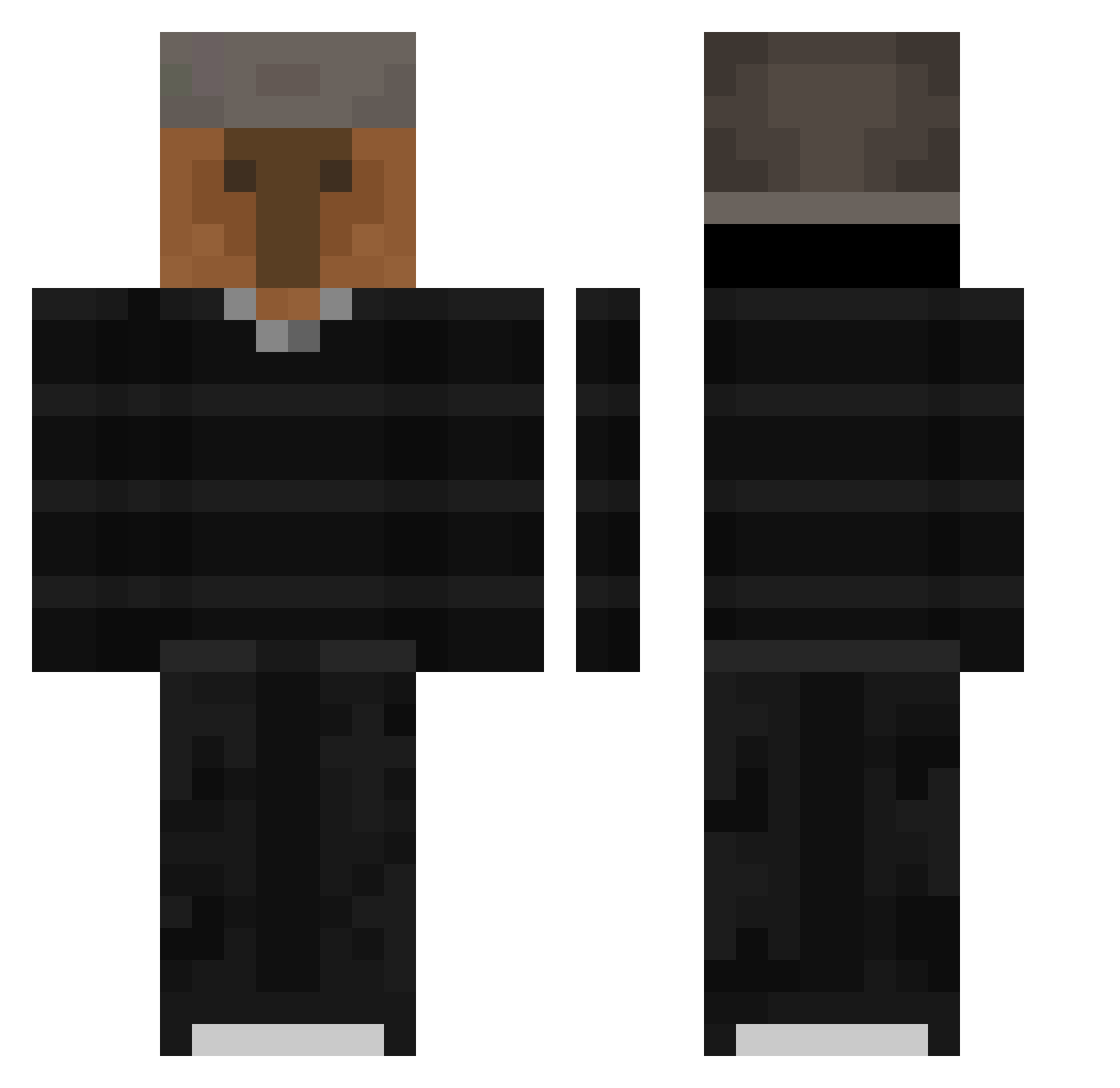 SnickerDoodle826 Minecraft skin, front and back view