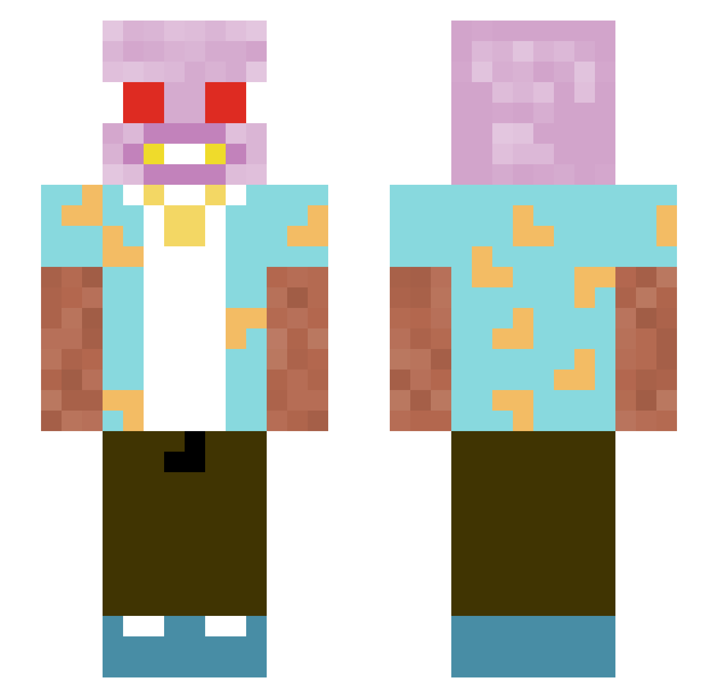 The_German_Fella Minecraft skin, front and back view