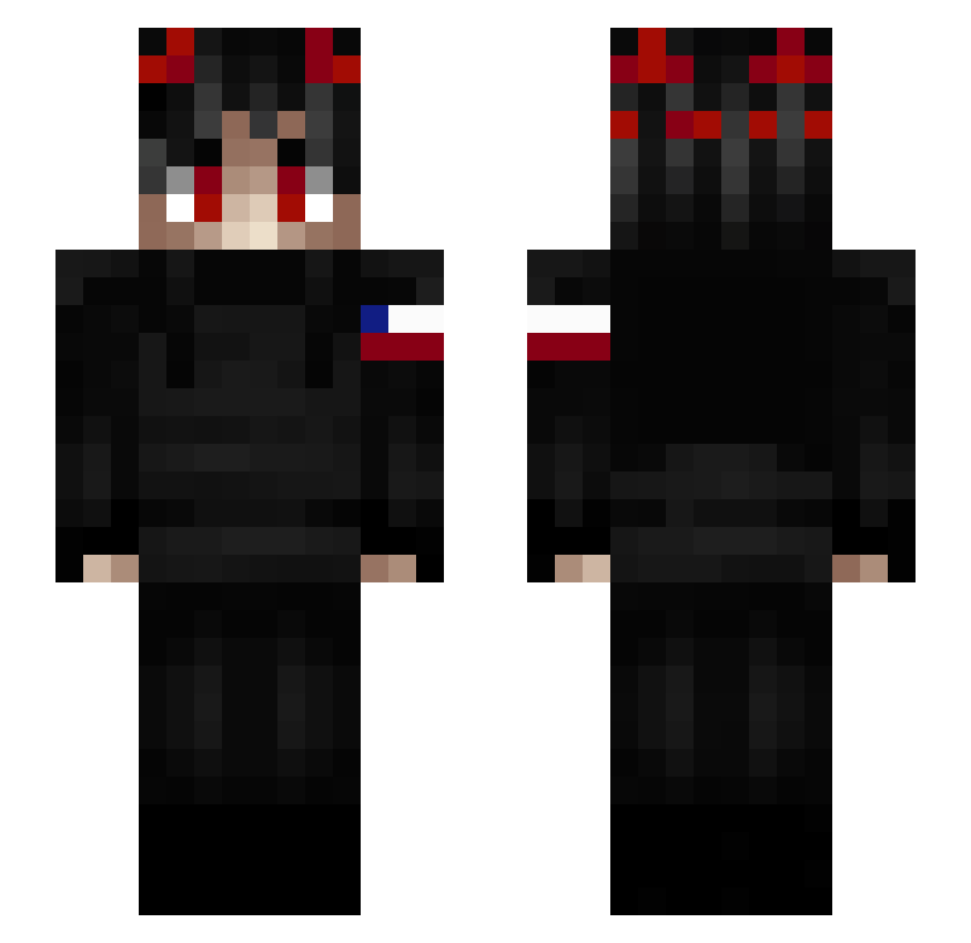 Ludresjeje Minecraft skin, front and back view