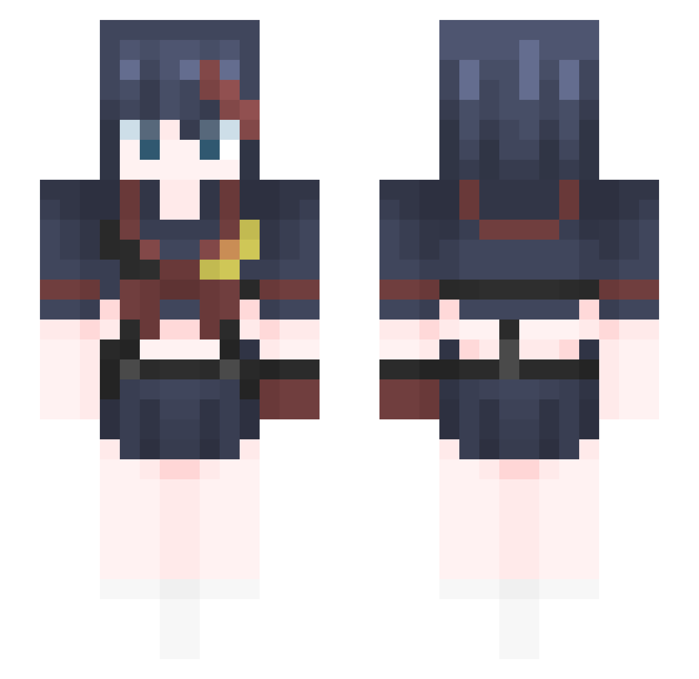 Kuranpusu Minecraft skin, front and back view