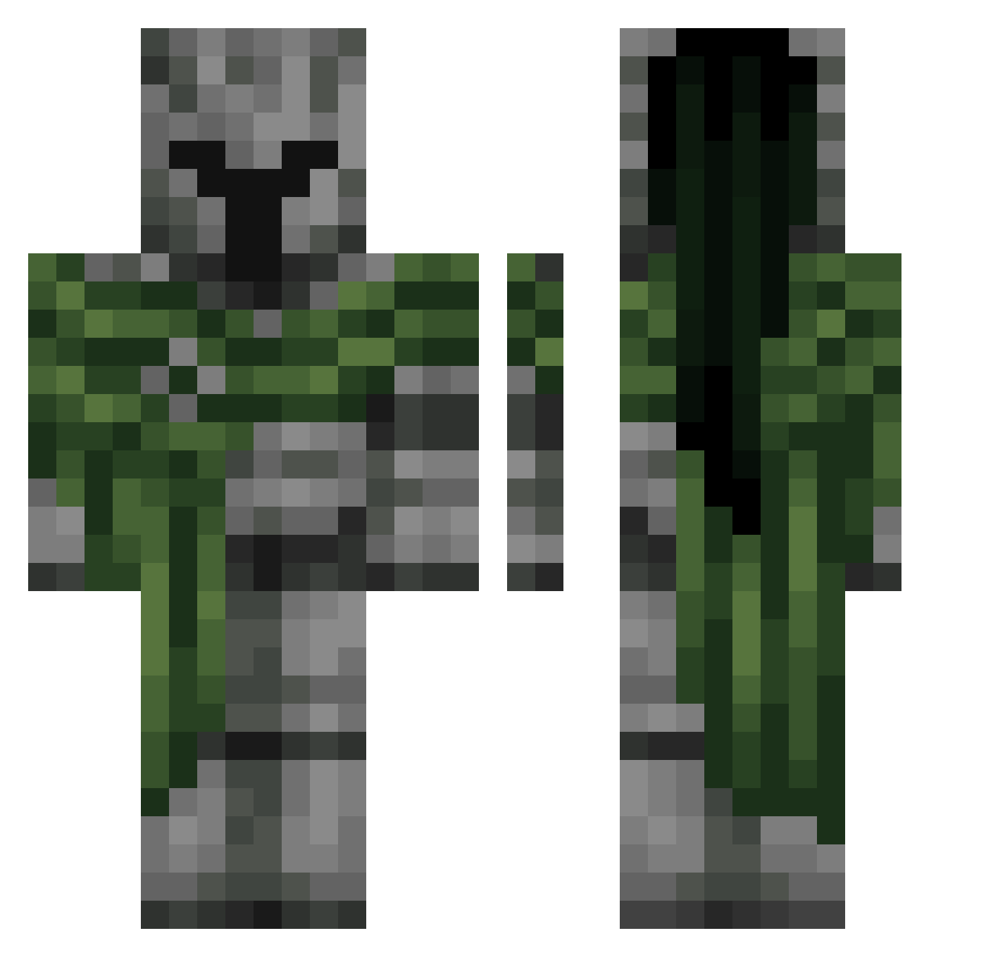 ImperatorIggy Minecraft skin, front and back view