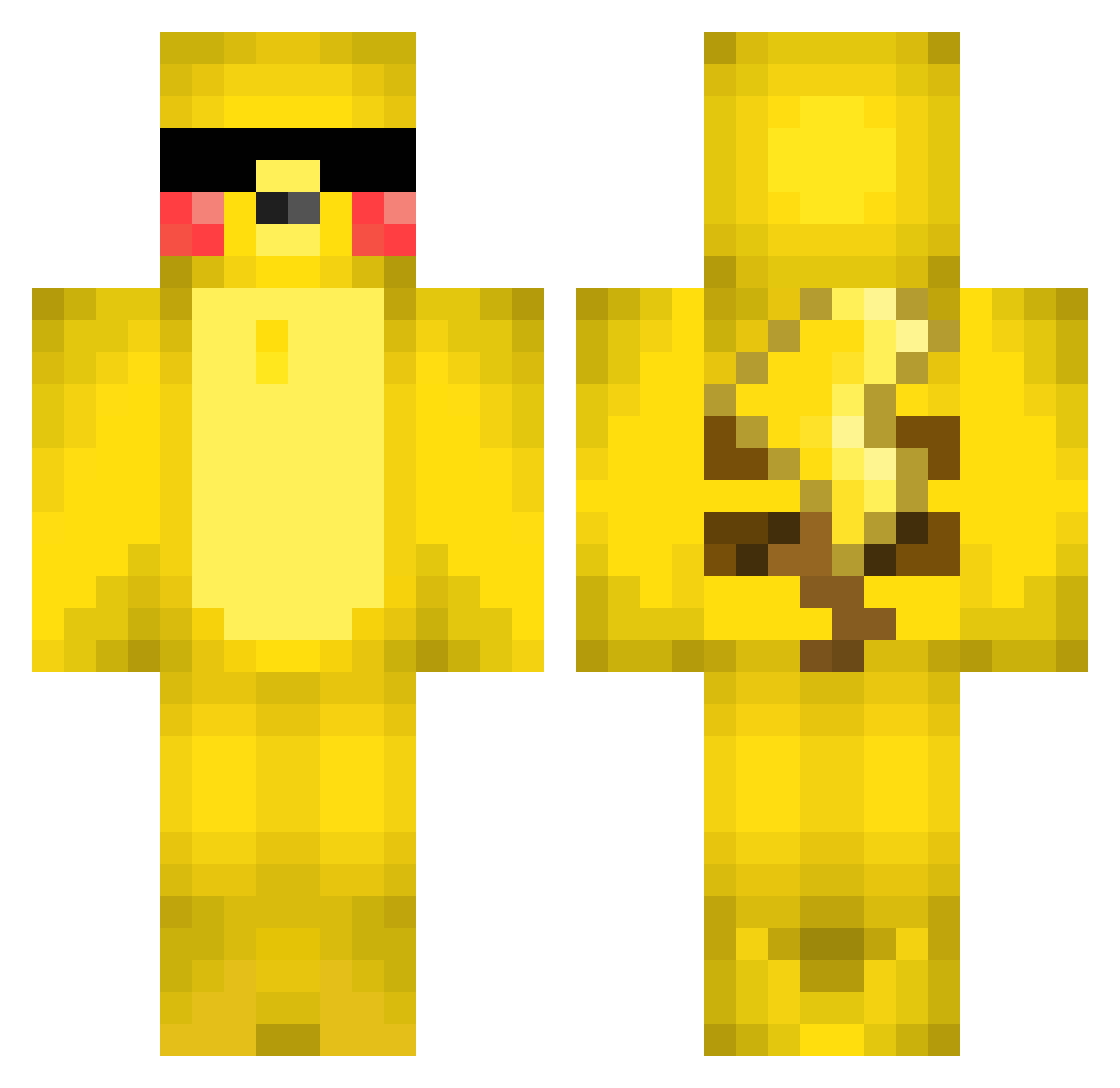 Martineelli Minecraft skin, front and back view