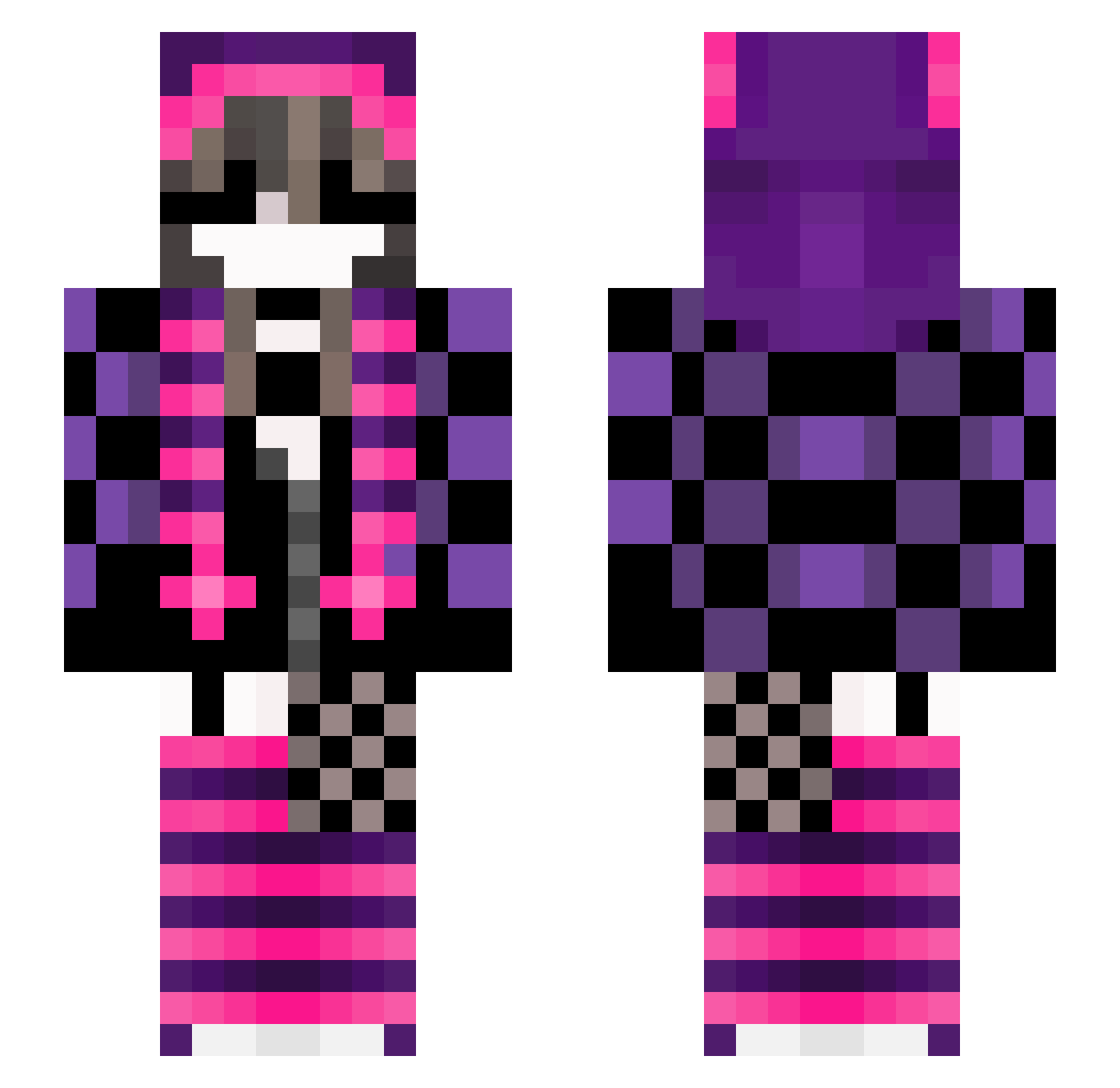 Super_CarolGamer Minecraft skin, front and back view