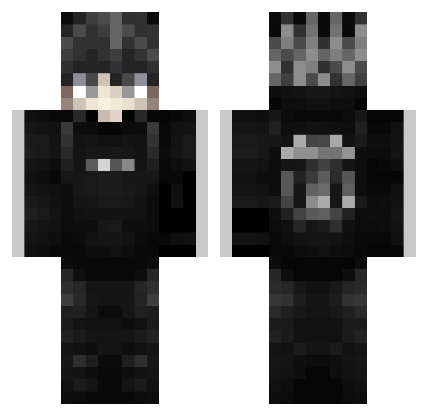 Rokuchu Minecraft skin, front and back view