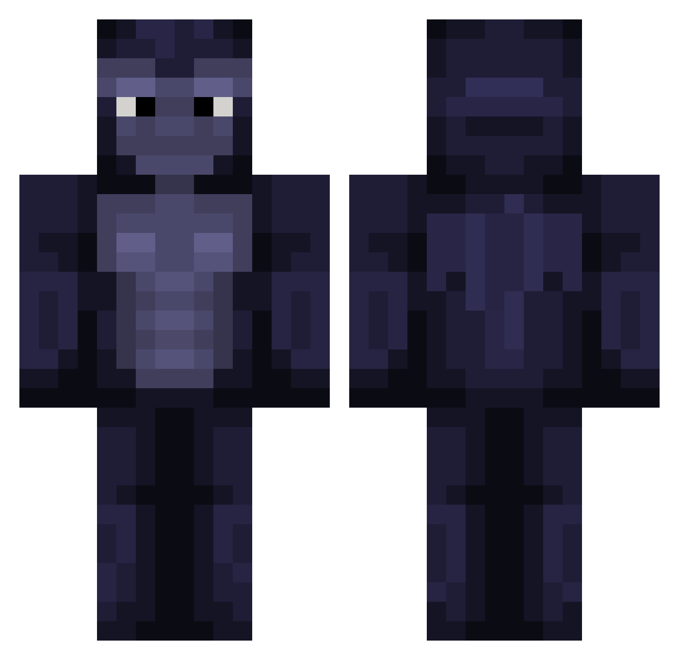 TaluSW Minecraft skin, front and back view