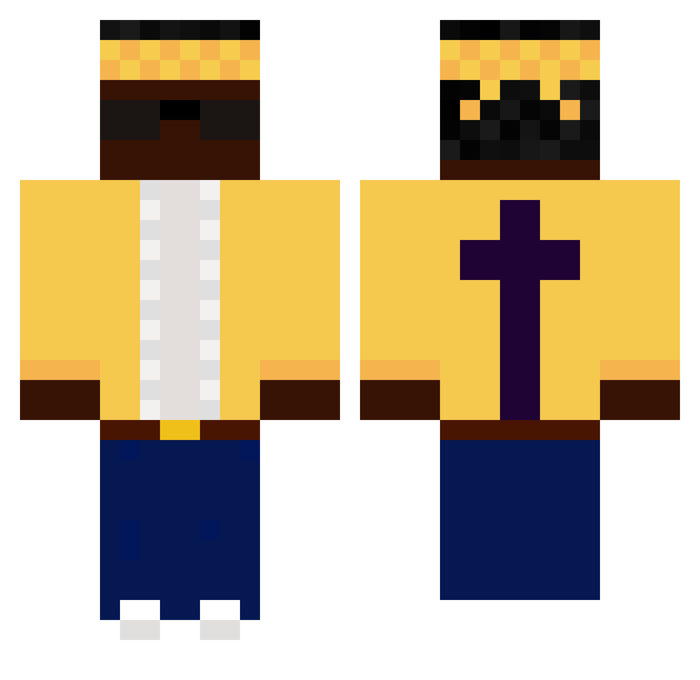 puggodguy Minecraft skin, front and back view