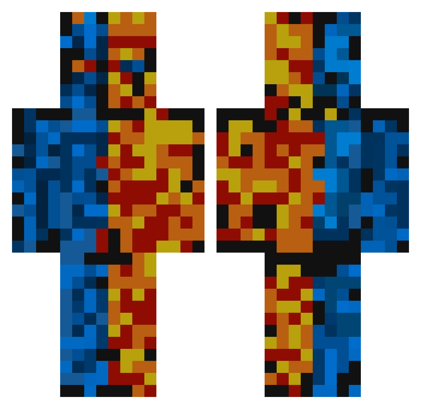 SchwertDrache Minecraft skin, front and back view