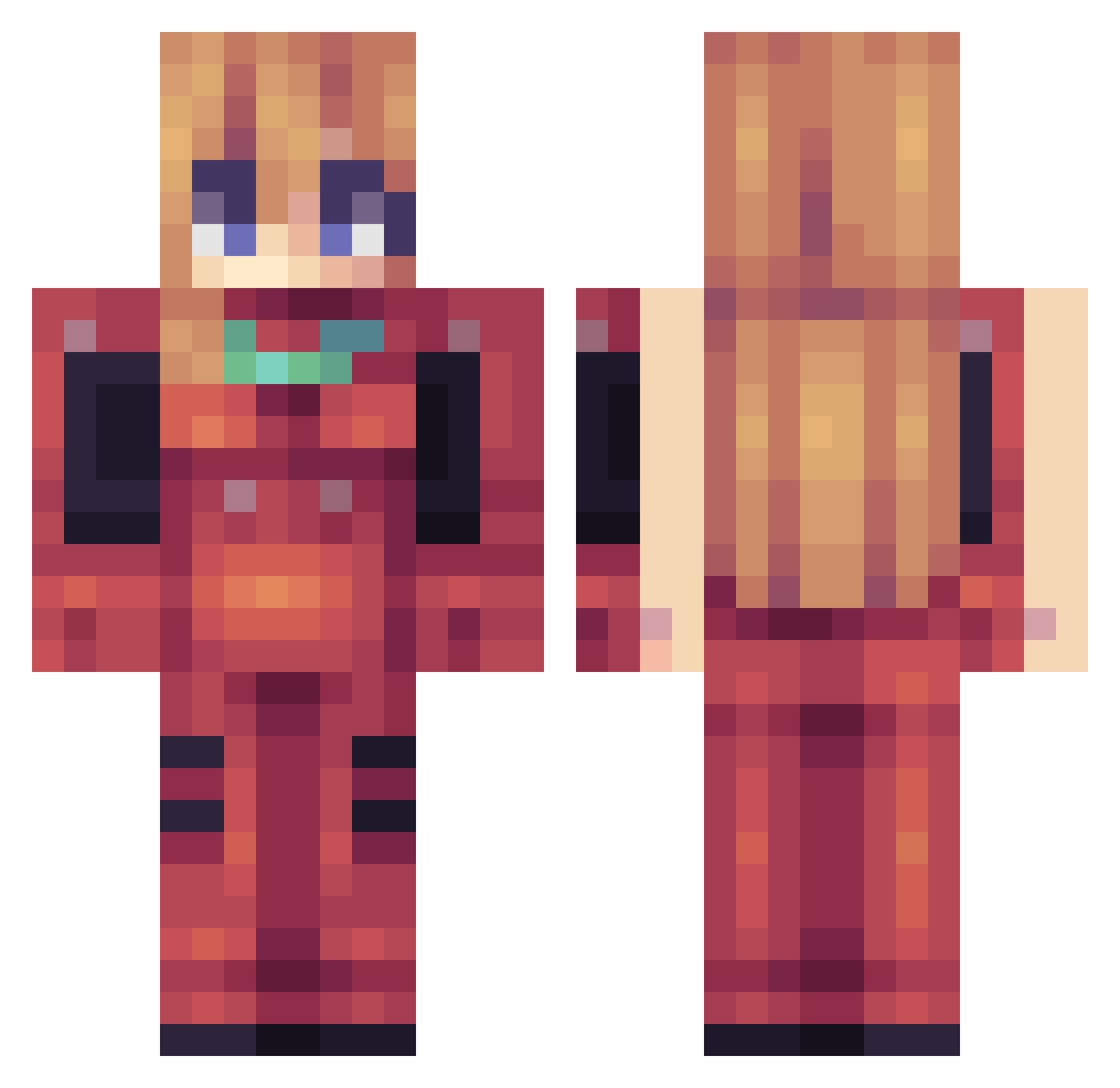Escoffier_ Minecraft skin, front and back view