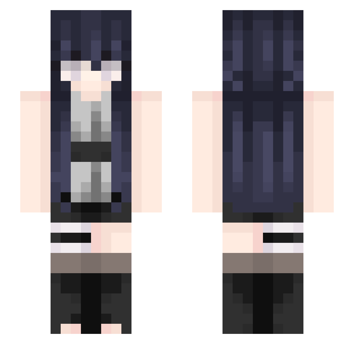 chinwei526 Minecraft skin, front and back view
