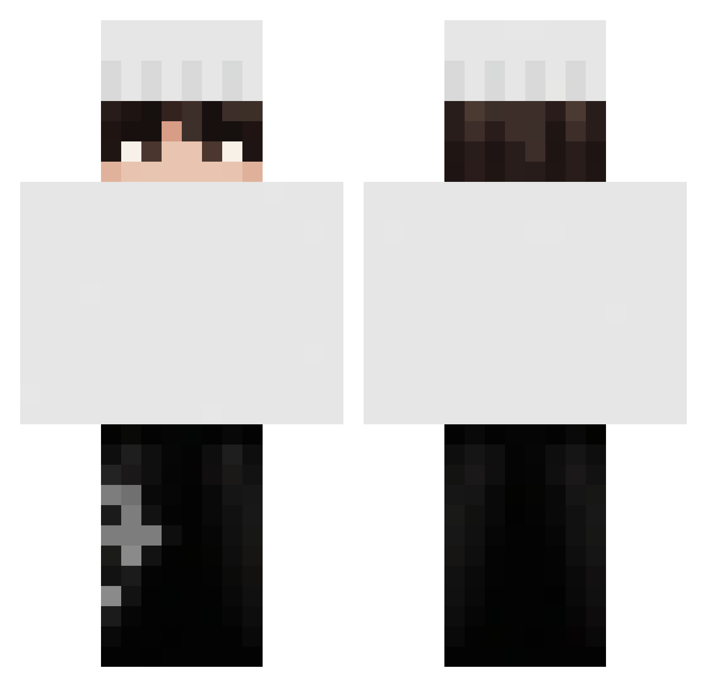 Moonlightanoited Minecraft skin, front and back view