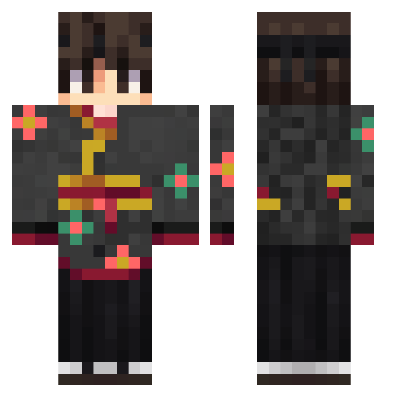 NS_99 Minecraft skin, front and back view