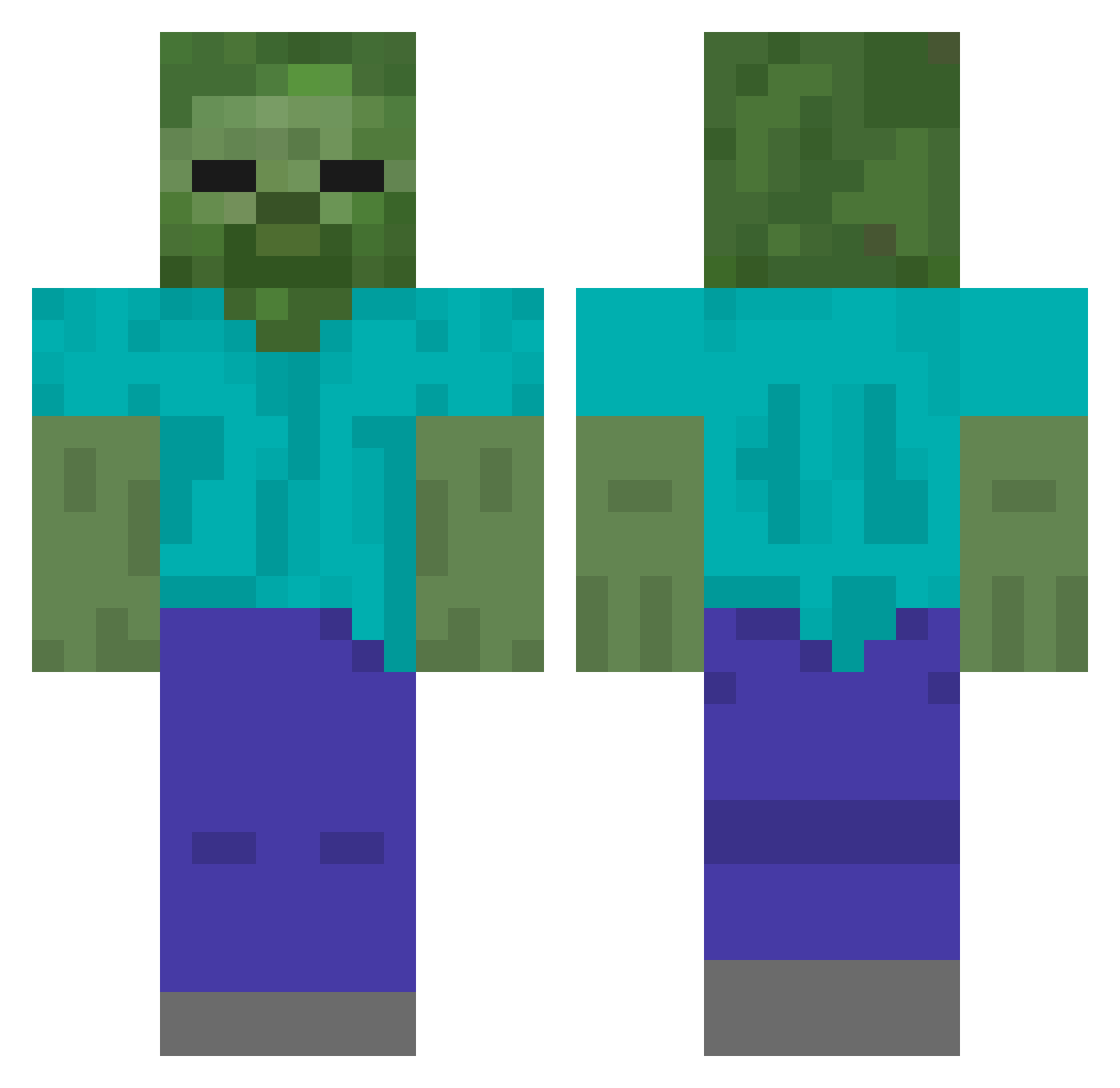 katokshi Minecraft skin, front and back view