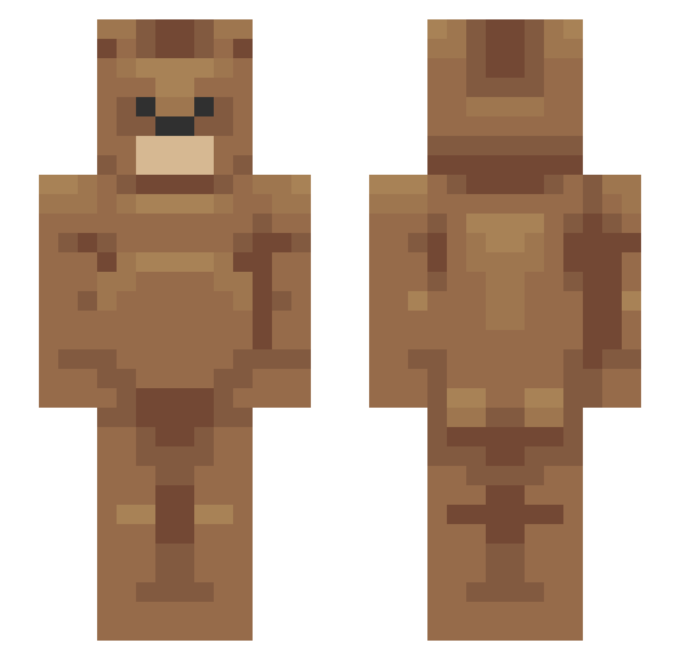 Dinwall Minecraft skin, front and back view