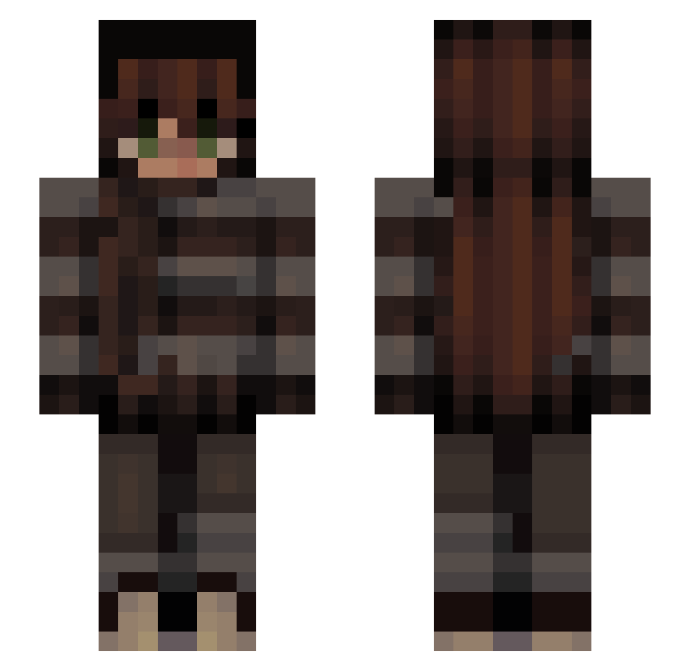 urmomscougar Minecraft skin, front and back view