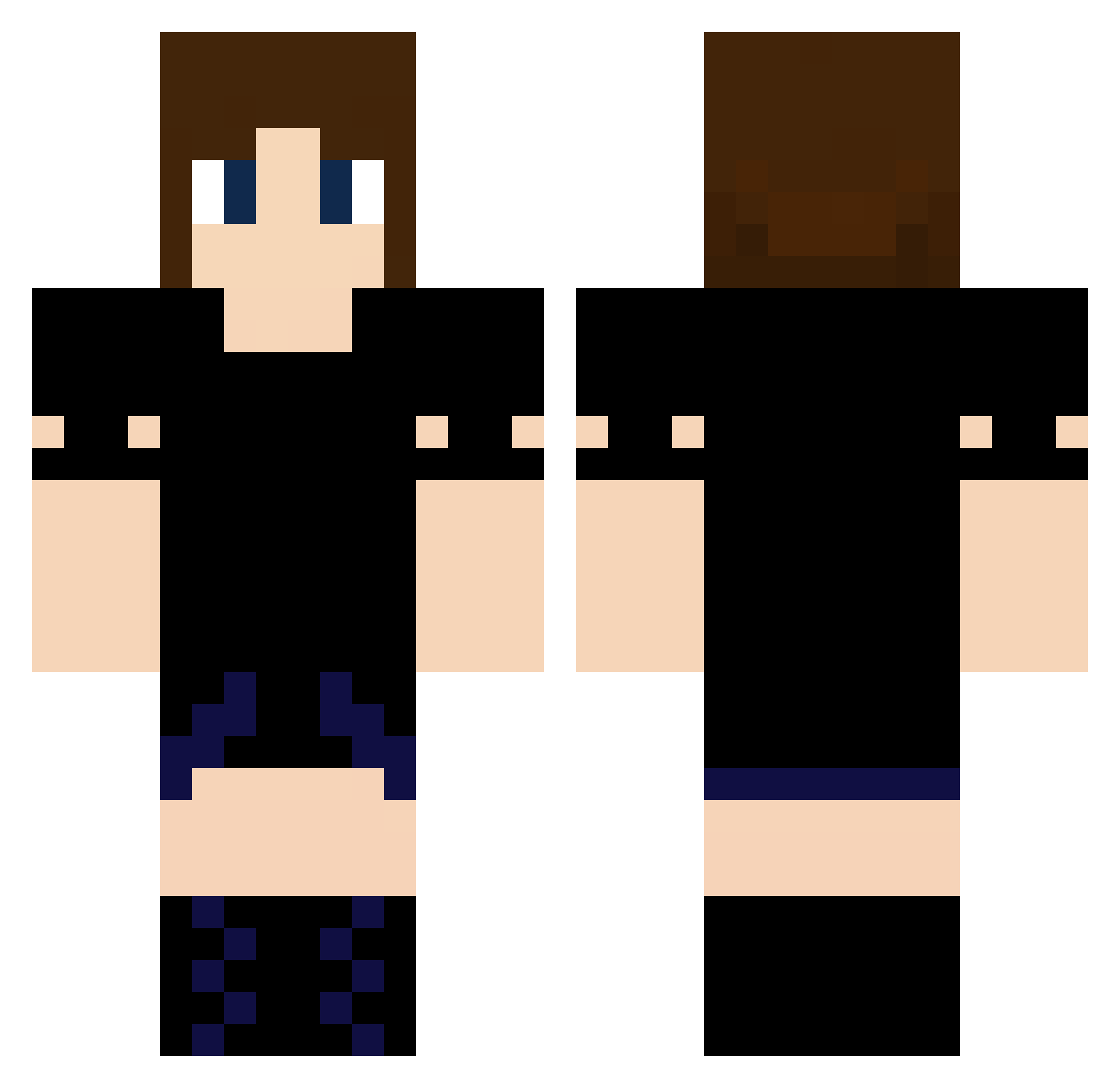 stary Minecraft skin, front and back view