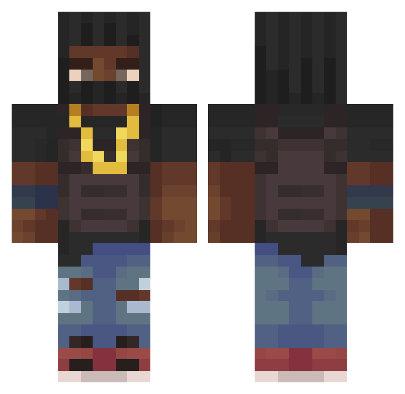GeorgieBoy123 Minecraft skin, front and back view