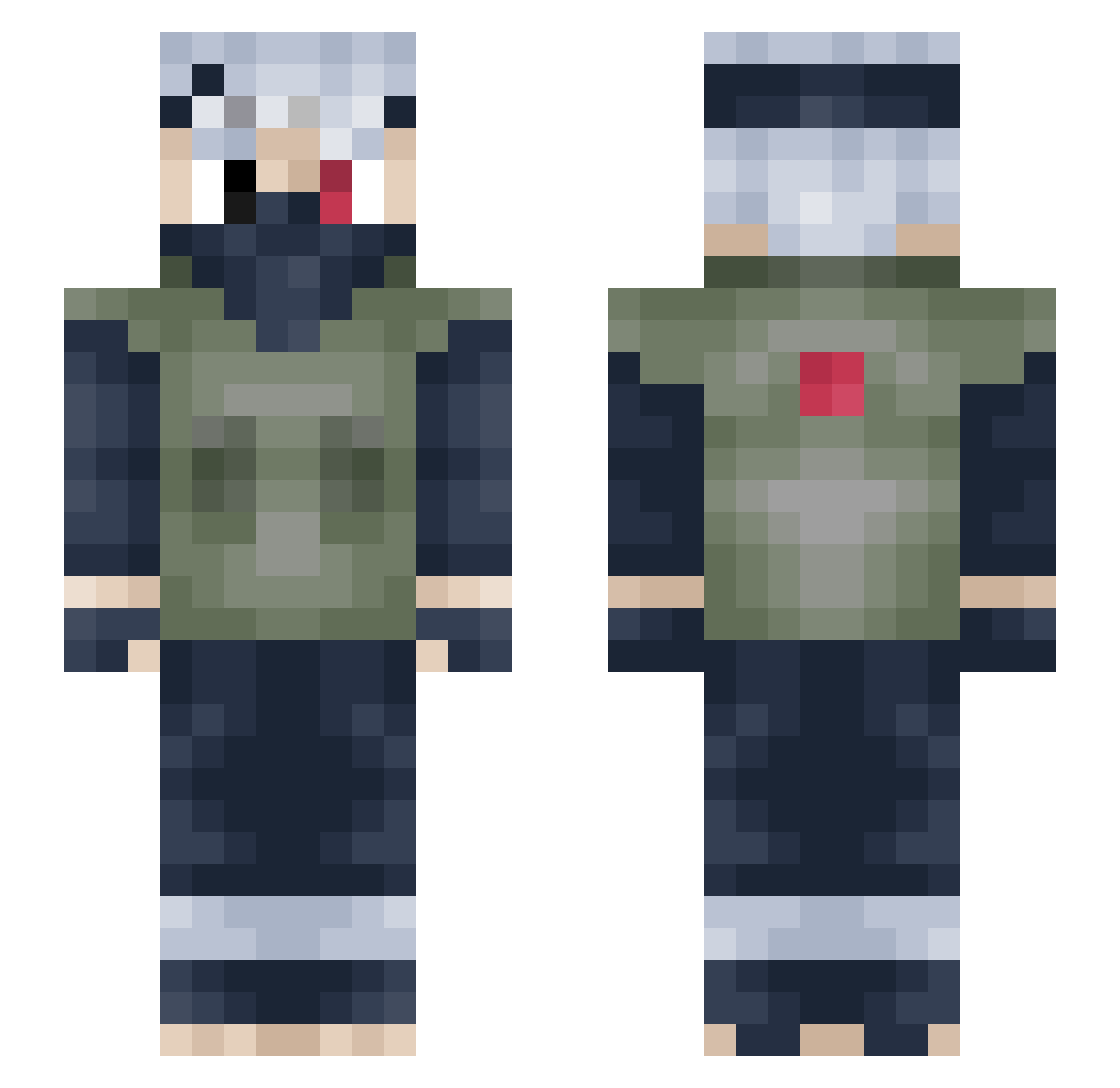 muxu1118 Minecraft skin, front and back view