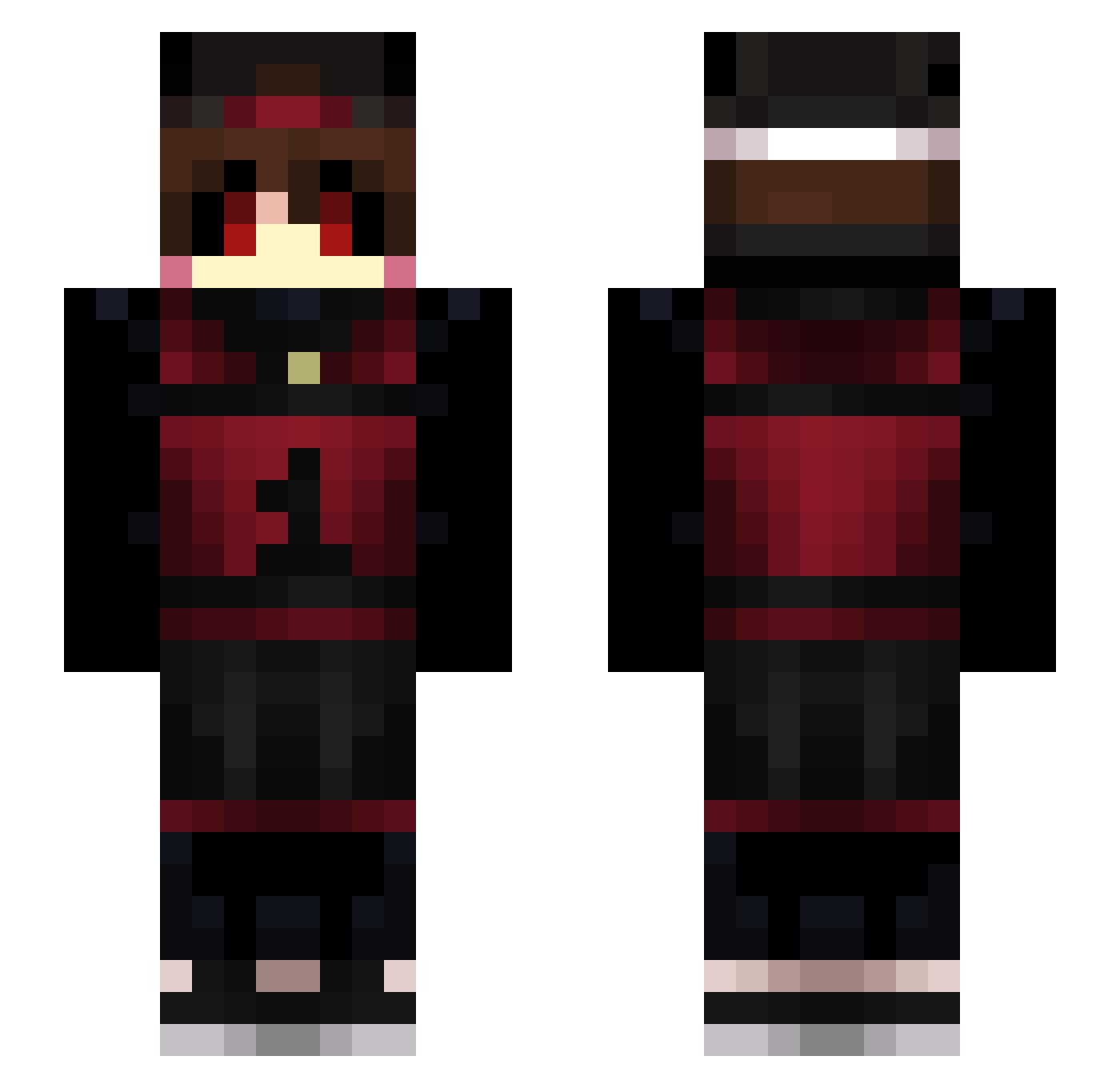 xBleizer_Tokyo Minecraft skin, front and back view