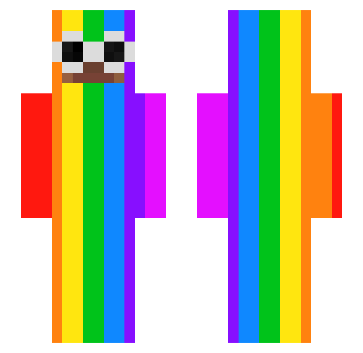 robloxuwugirl Minecraft skin, front and back view