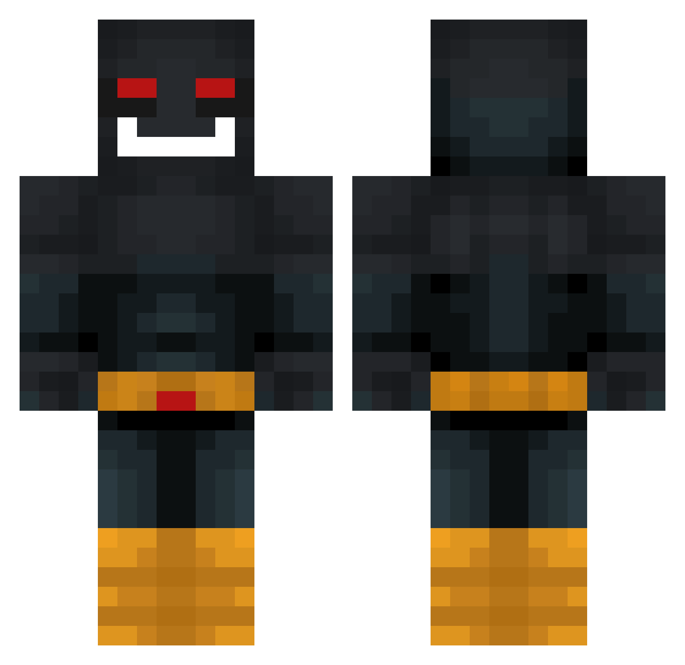 KAERSK Minecraft skin, front and back view