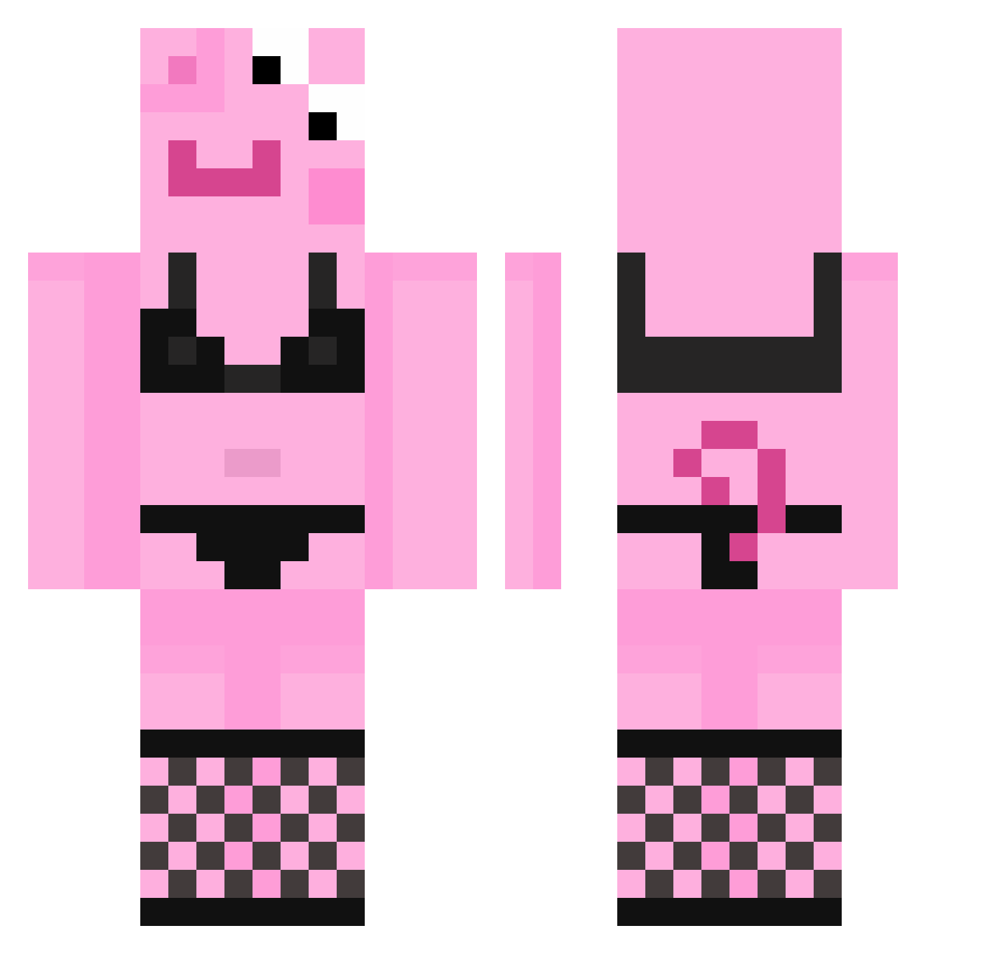 Snooped Minecraft skin, front and back view