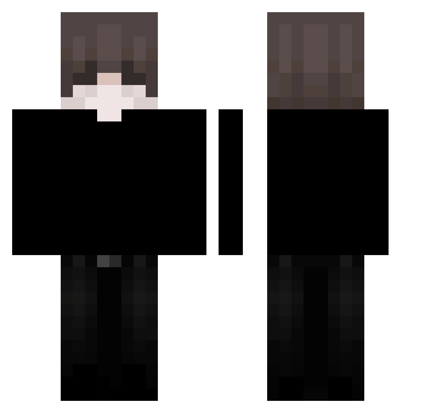 TurQuis_ Minecraft skin, front and back view