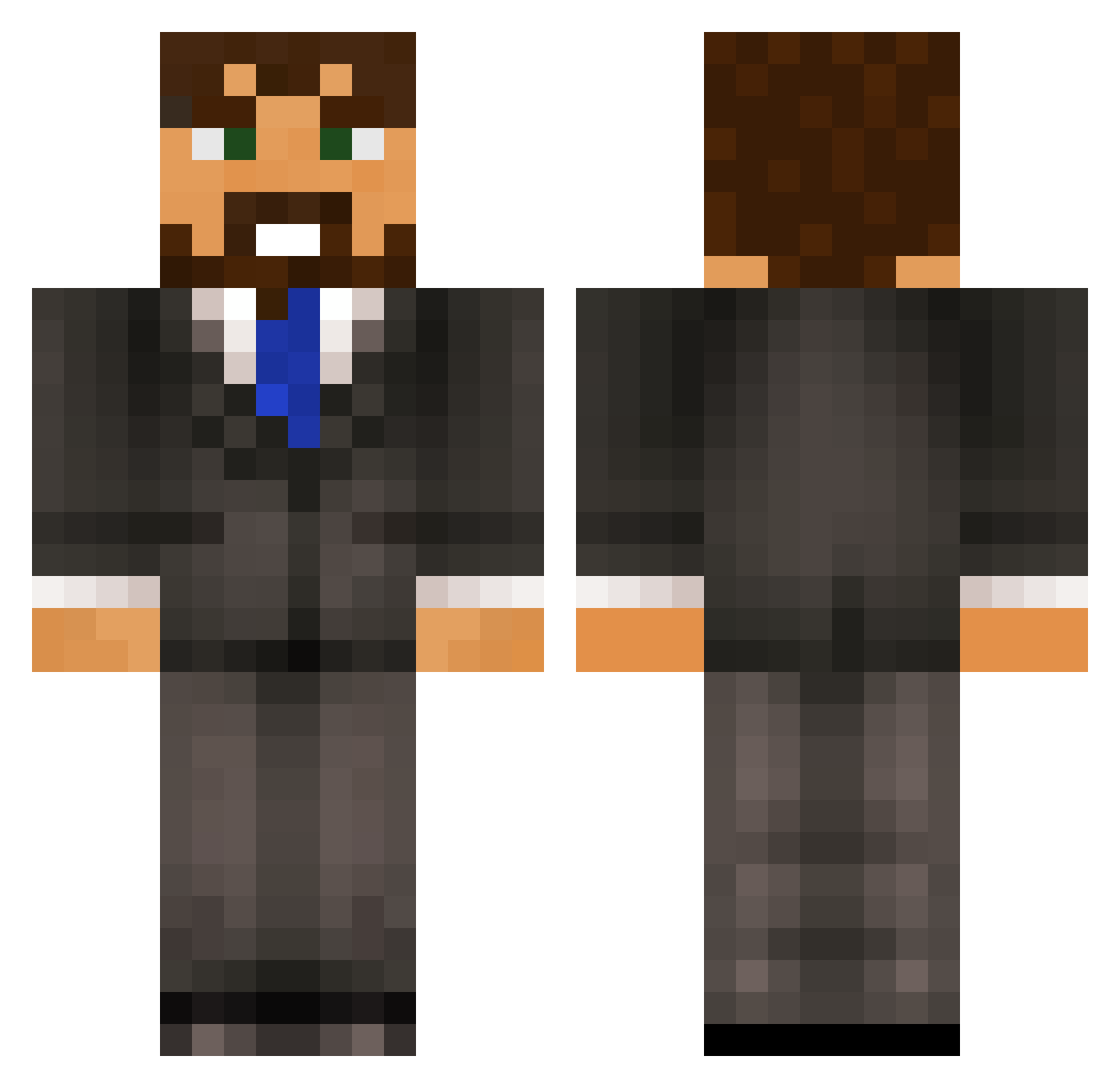 ROZEEEE Minecraft skin, front and back view