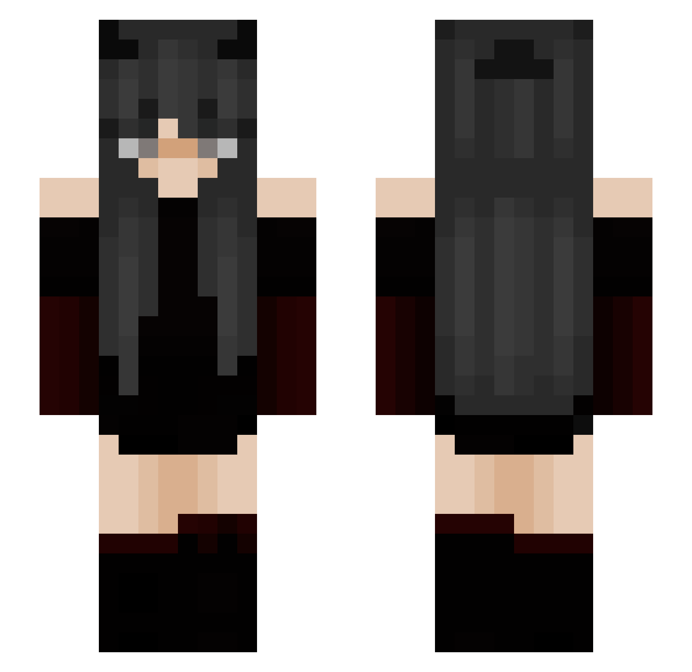 vDzulkav Minecraft skin, front and back view