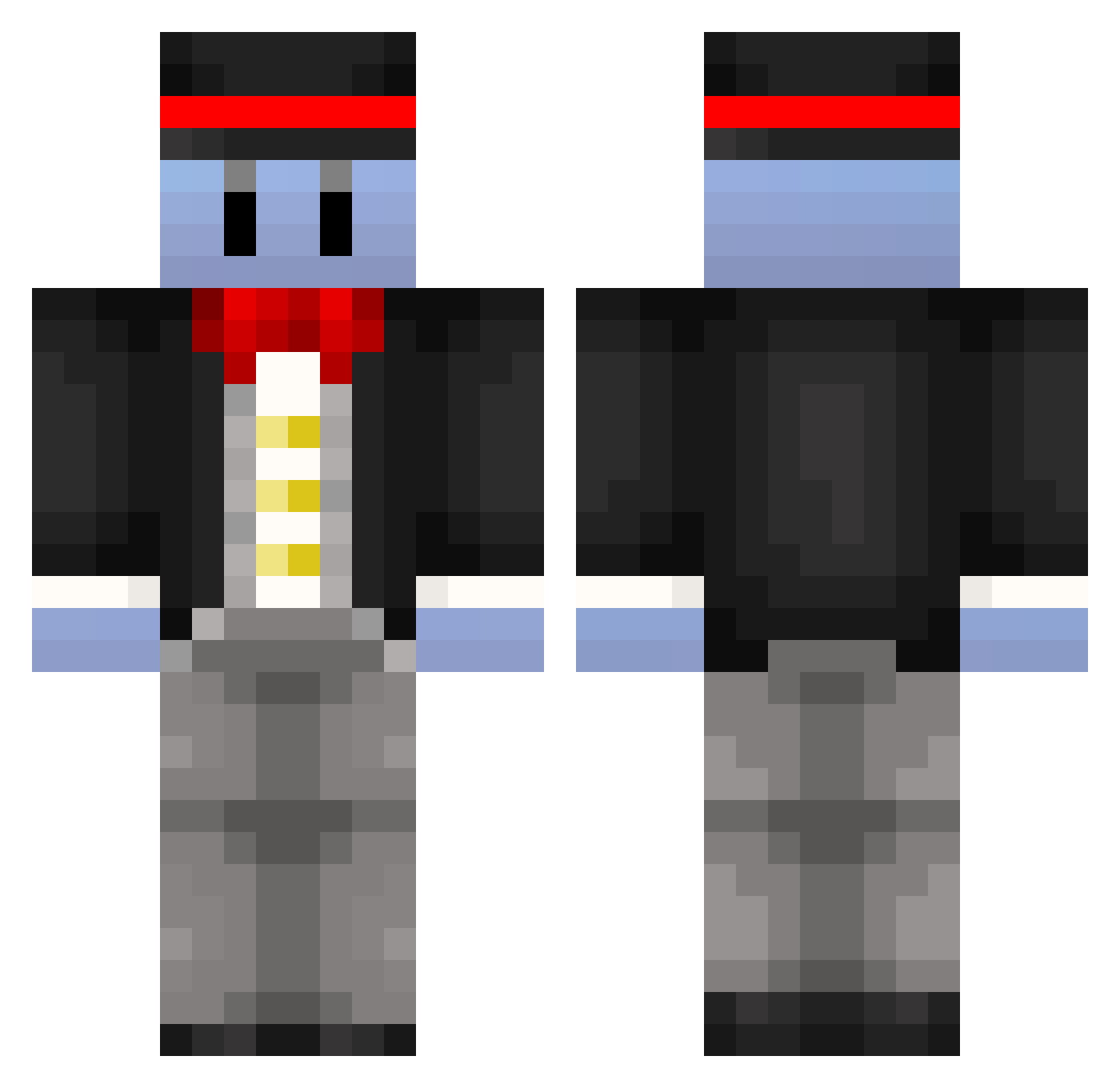 SuperrCris Minecraft skin, front and back view