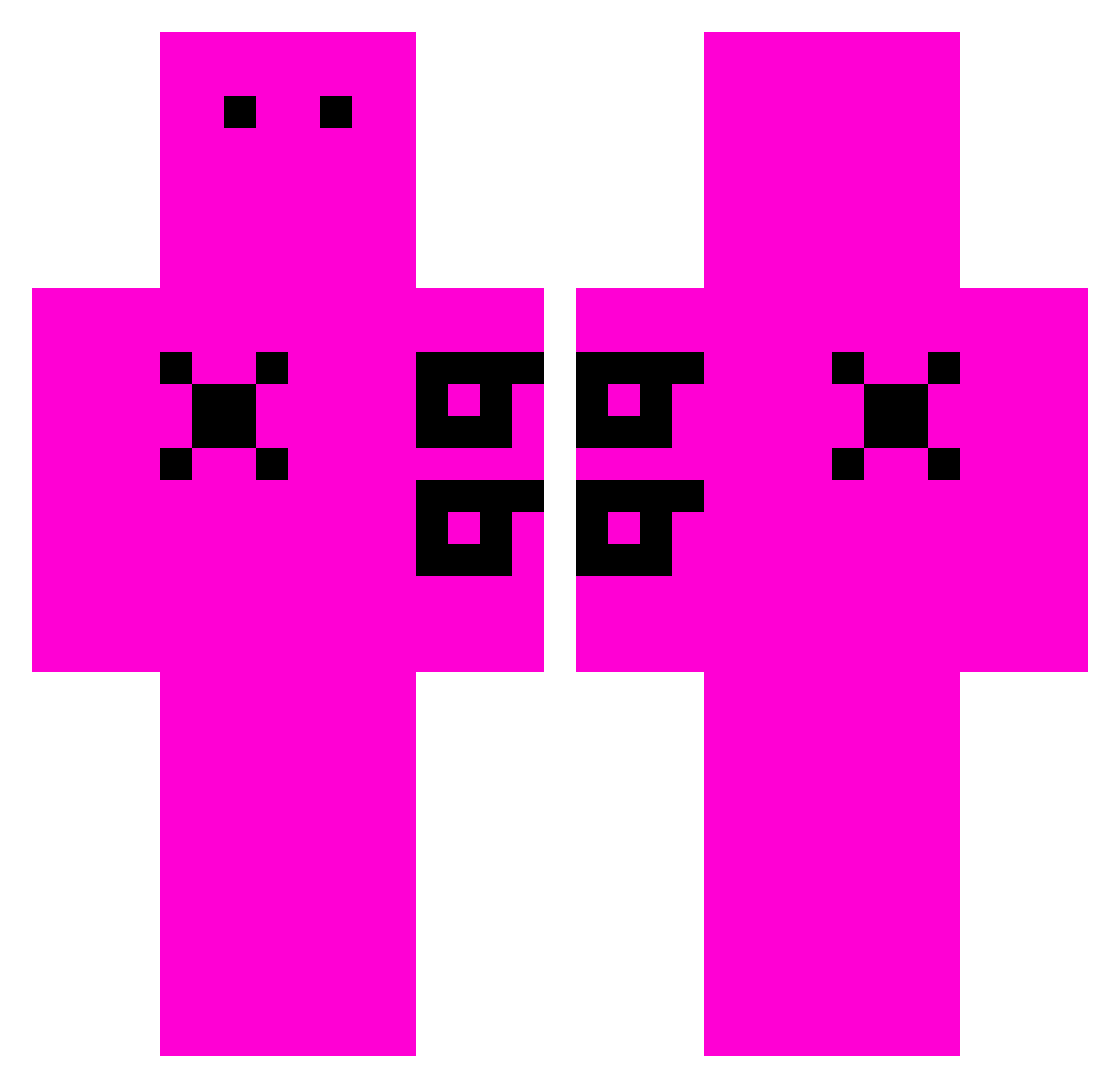 JL_Xonnel Minecraft skin, front and back view