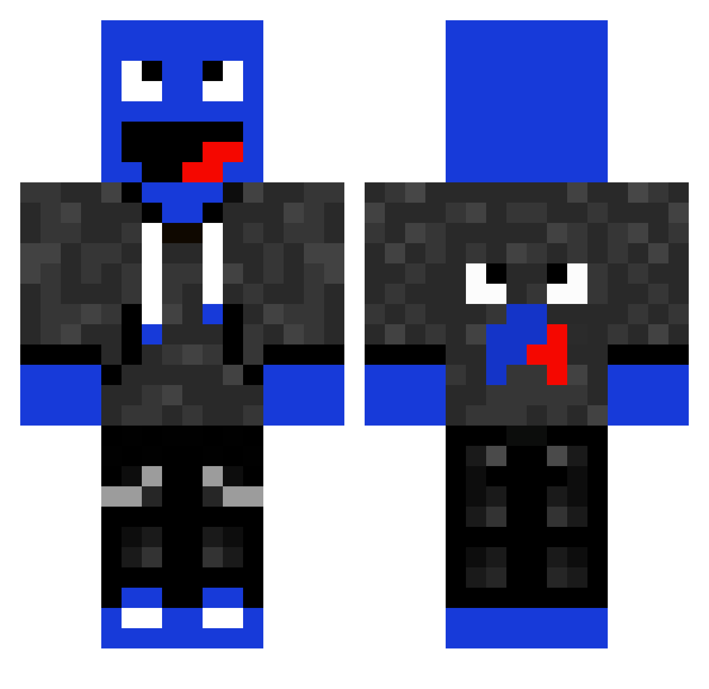 Sher_HD Minecraft skin, front and back view