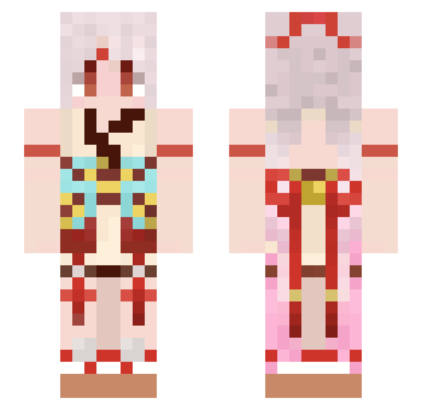L1anShang Minecraft skin, front and back view